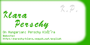 klara perschy business card